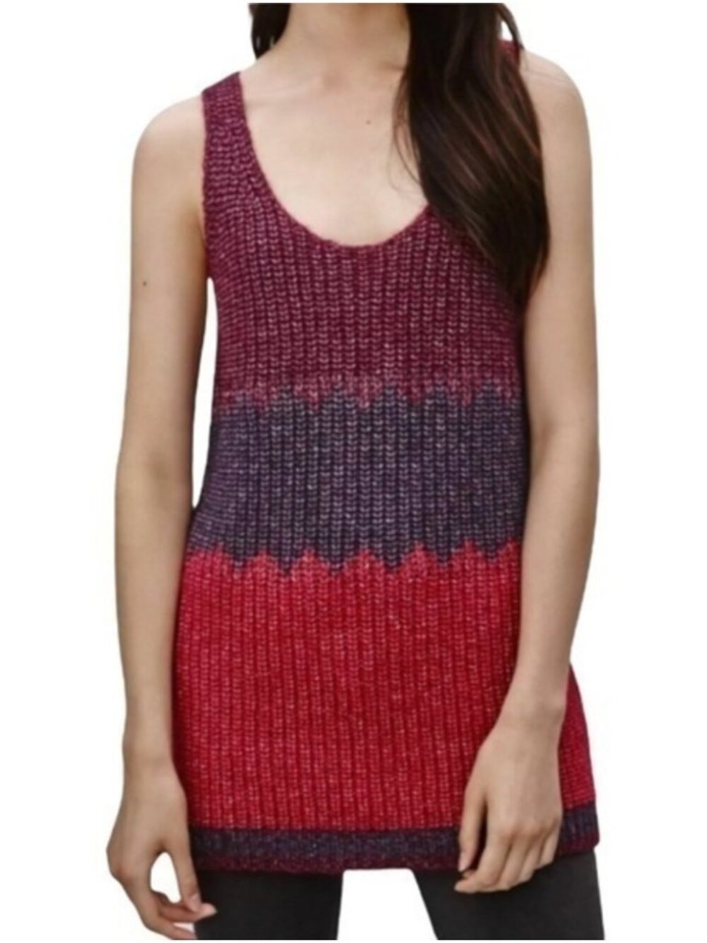 Wilfred Free Karolin Wool Blend Sleeveless Colorblock Sweater Size XS Aritzia